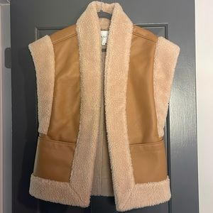 ALC Sutton faux shearling vest; size XS; worn once